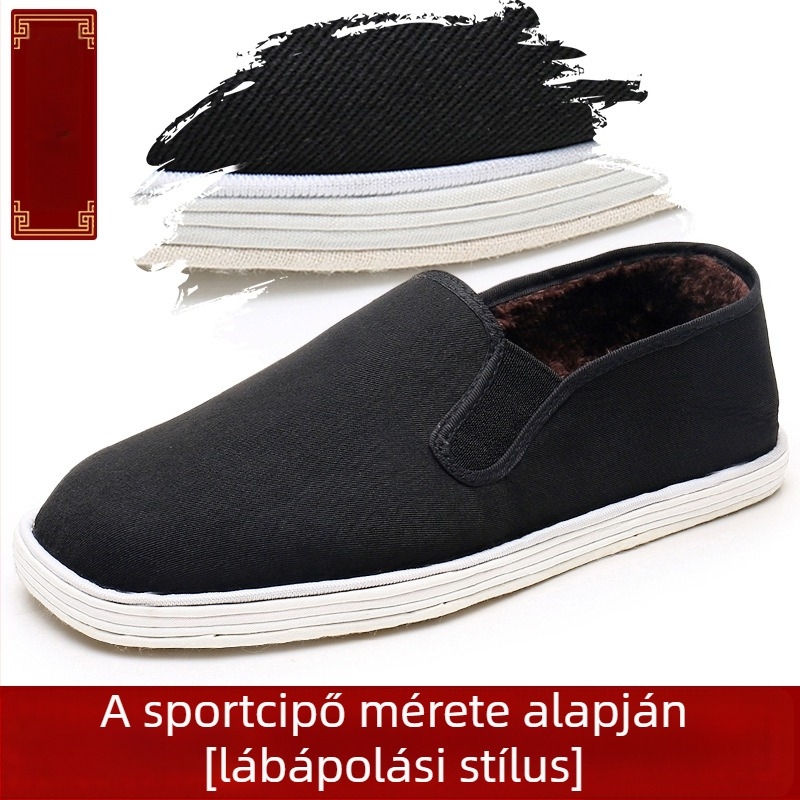 Slip-On téli vászoncipő, fleece belsővel, kényelmes és meleg; felső rész: pamut vászon; belső: rövid műszőr; talpbetét: műszálas gyapjú; talp: Melaleuca