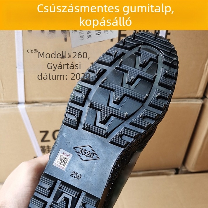 3520 Liberation Cipők - Kamufláž Vászon Felsőrész, Gumírozott Talp, Csúszásmentes, Fűzővel Záródó