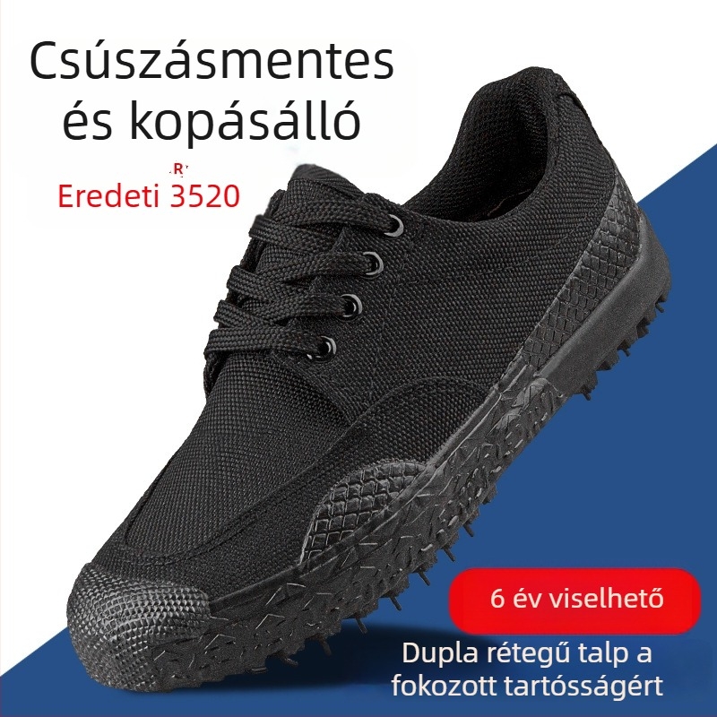 3520 Liberation Cipők - Kamufláž Vászon Felsőrész, Gumírozott Talp, Csúszásmentes, Fűzővel Záródó