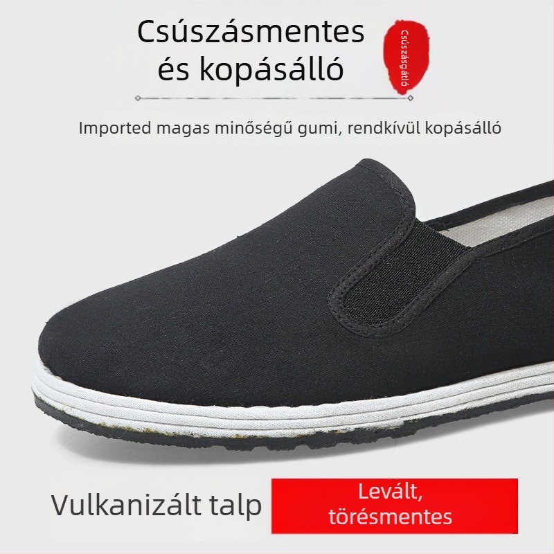 Uniszex vászoncipő vulkanizált gumitalppal — lélegző, dezodoráló, kopásálló, egyszerű mindennapi stílus