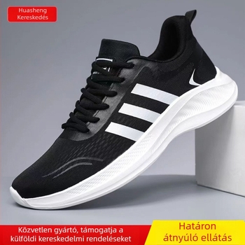 Uniszex hálós platformcipő — EVA talpbetét, gumi talp, alacsony sarok 1–3 cm, sekély nyílás, egyszínű mintázat
