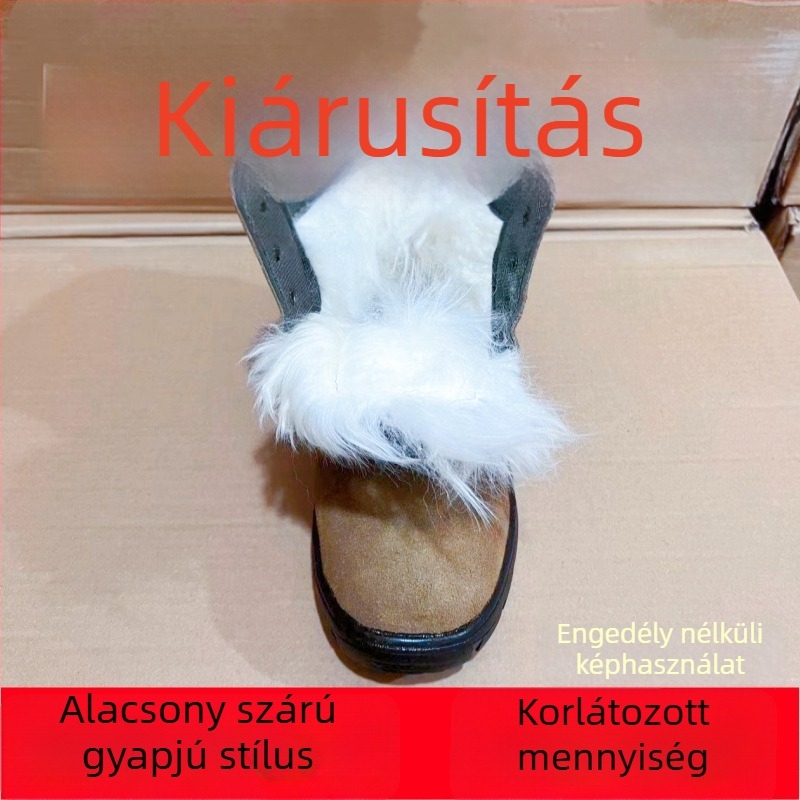 Férfi Martin téli csizma, magas szárú, vízálló gumitalp, meleg gyapjú bélés