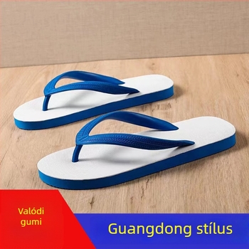 Férfi gumicsík flip-flop papucs, műanyag felsőrésszel, anti-slip vastag talppal, injekcióval formált talppal, könnyű strandpapucs