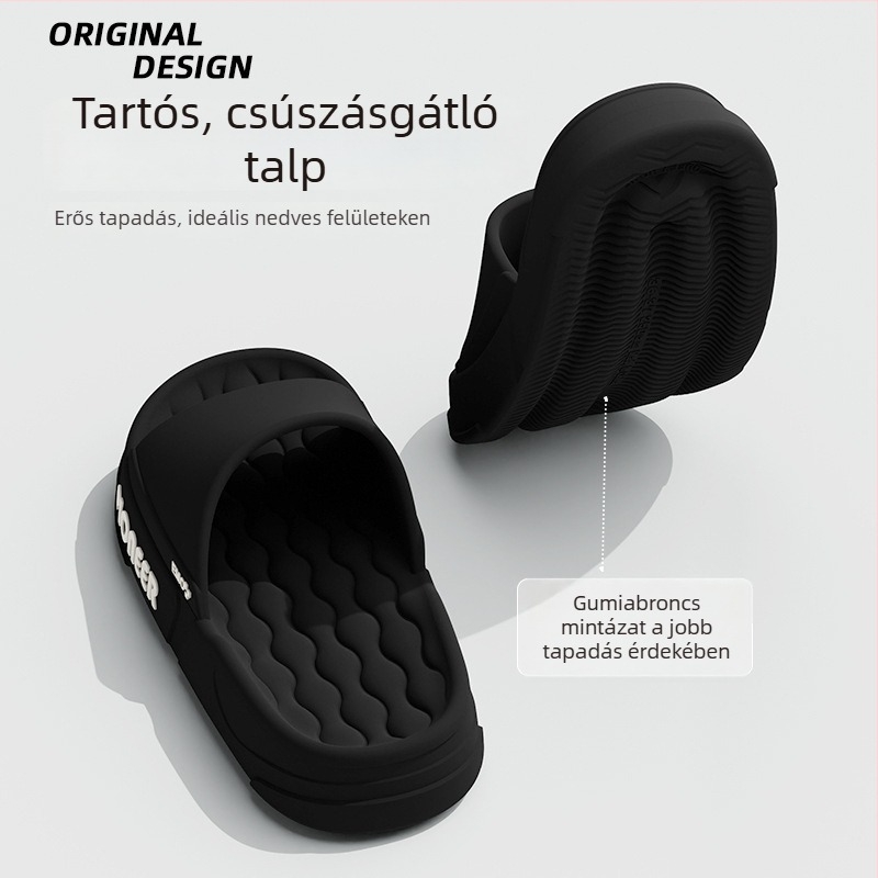 Férfi EVA papucs nyárra, beltéri használatra, csúszásmentes, vastag talp, nagy méretek, szagtalan