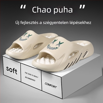 Férfi papucs talpmasszázzal, csúszásmentes, EVA anyag