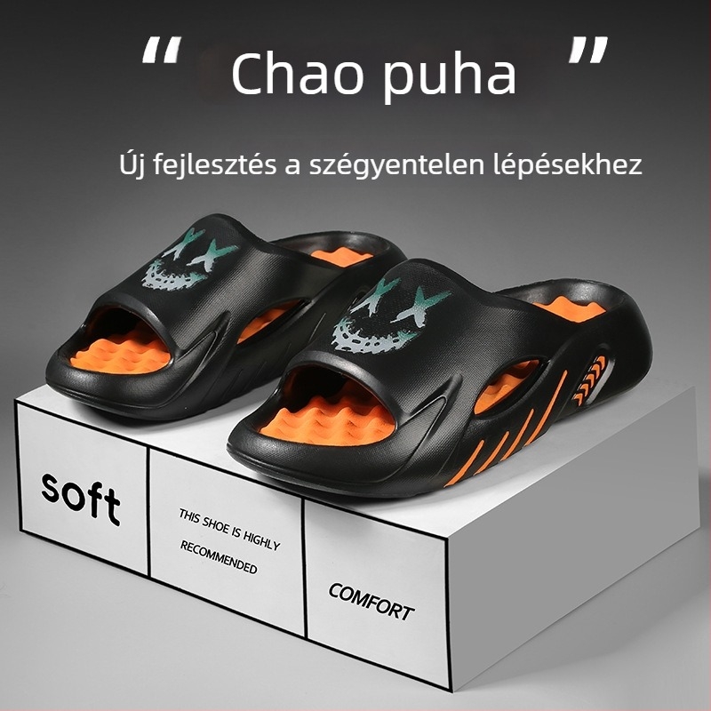 Férfi papucs talpmasszázzal, csúszásmentes, EVA anyag