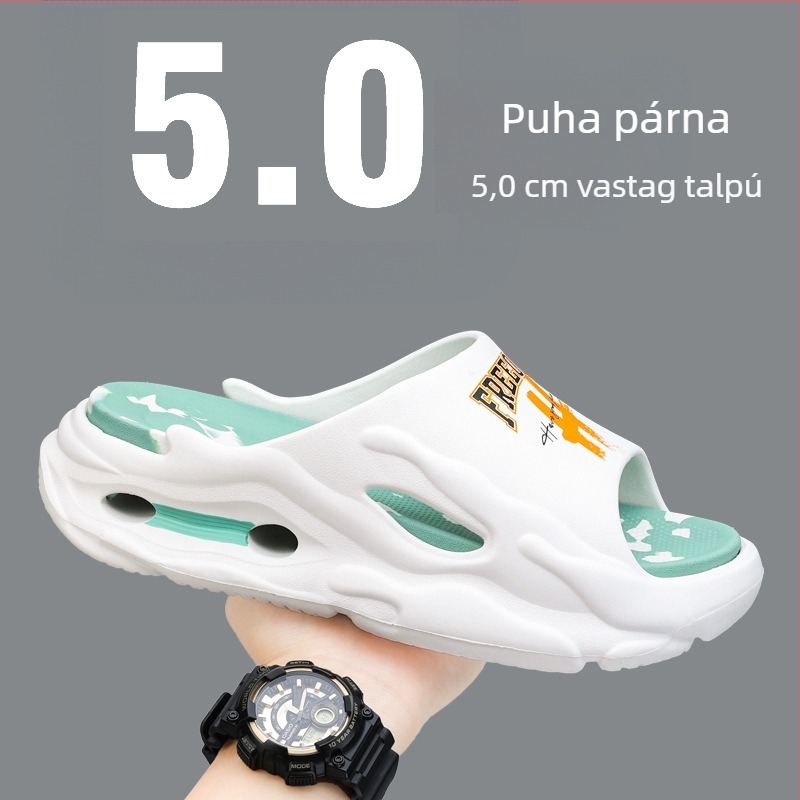 Uniszex EVA papucs, EVA felsőrész, EVA talp, injektált formájú talp, pull-on kialakítás, fiataloknak