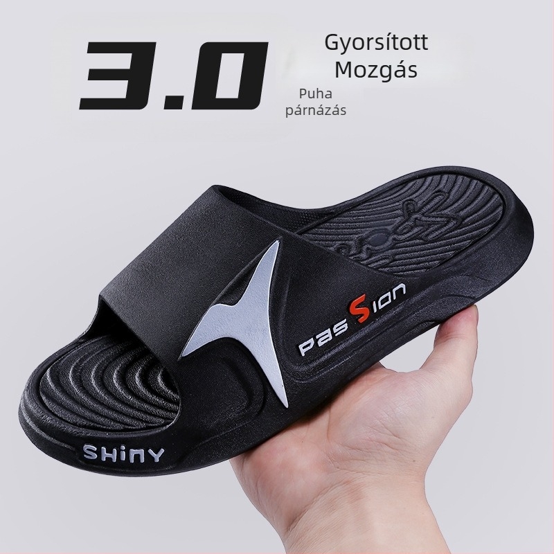 Lettuce férfi nyári papucs, PVC felső és talp, injekciós technológia, egy darabból formázott szerkezet, nyitott lábujj, kreatív trend stílus