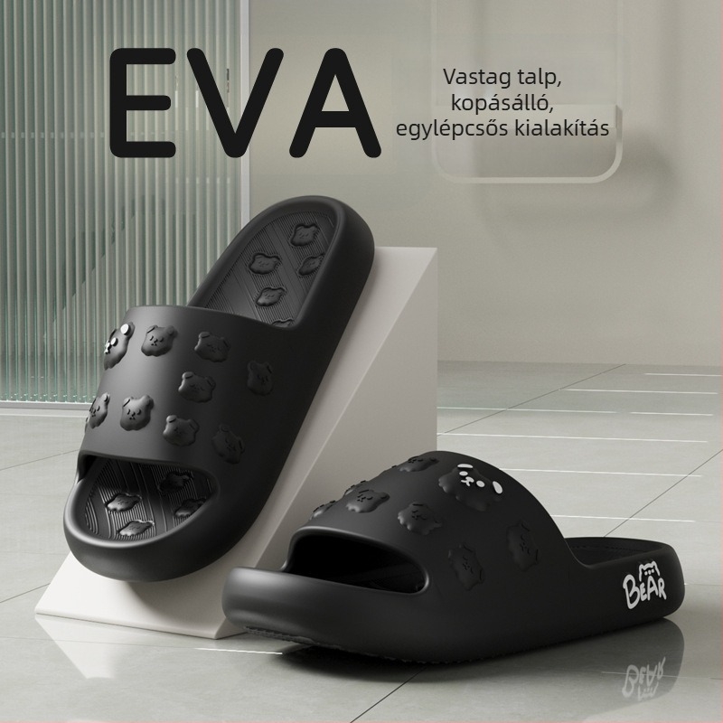 Uniszex EVA beltéri papucsok, puha talppal, csúszásmentes, kopásálló, injektált talppal