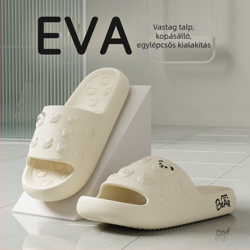 Uniszex EVA beltéri papucsok, puha talppal, csúszásmentes, kopásálló, injektált talppal