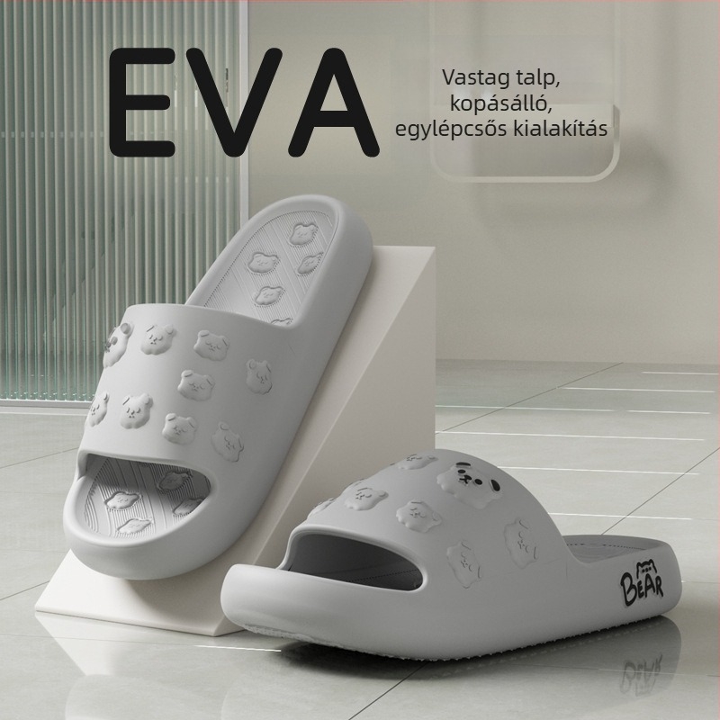 Uniszex EVA beltéri papucsok, puha talppal, csúszásmentes, kopásálló, injektált talppal