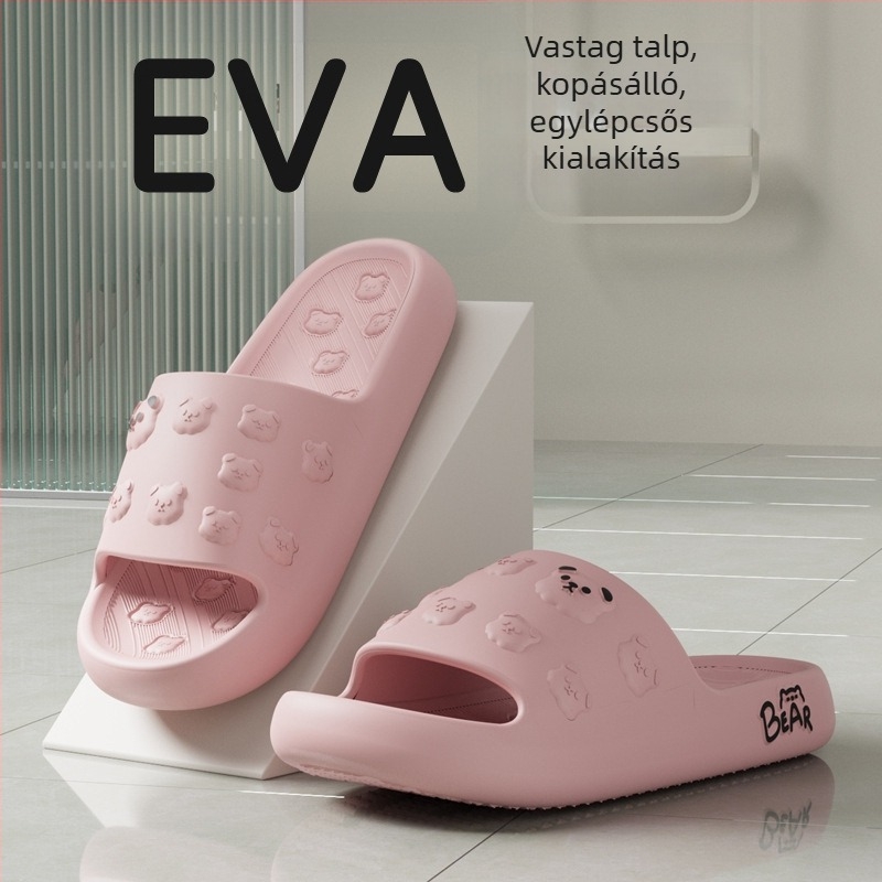 Uniszex EVA beltéri papucsok, puha talppal, csúszásmentes, kopásálló, injektált talppal