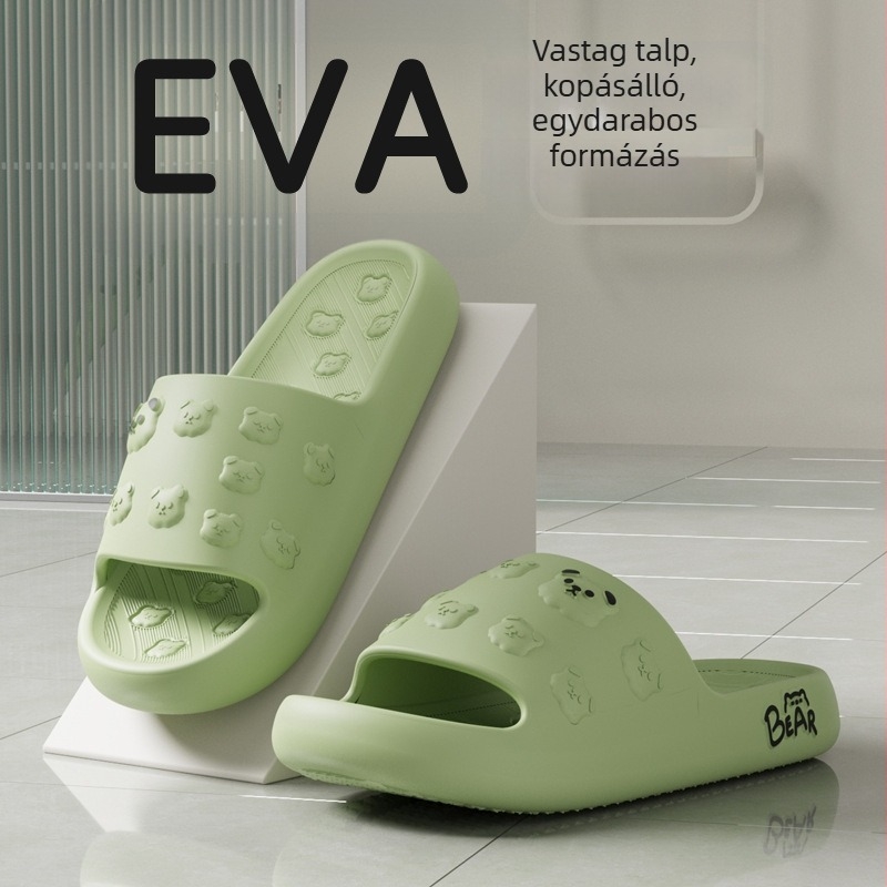 Uniszex EVA beltéri papucsok, puha talppal, csúszásmentes, kopásálló, injektált talppal