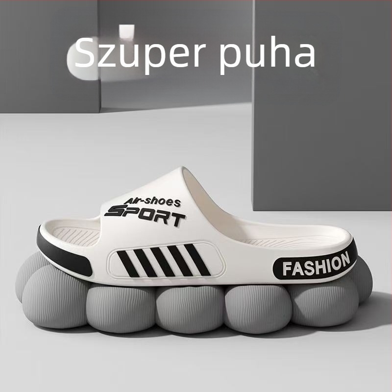 Chilunte uniszex EVA papucs otthonra és a strandra, lélegző vastag talp, nyitott lábujj, injektált talp