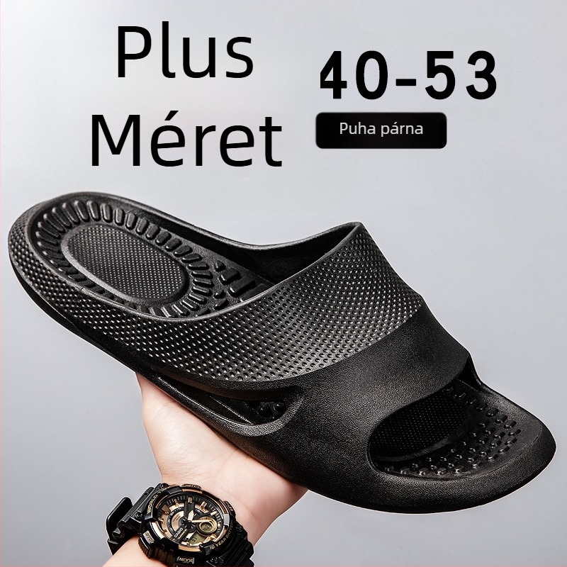 Férfi masszázs papucsok belső használatra, csúszásmentes, vastag talp, PVC felsőrész és talp, injekciós öntéses konstrukció, laza stílus, nyár 2025