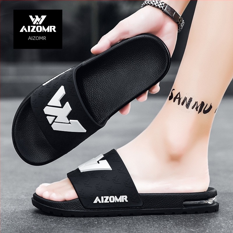 Aizomr EVA férfi flip-flop papucs — nyitott lábujj, légáteresztő, csúszásmentes, EVA felső rész és EVA talp, 3 cm talpmagasság