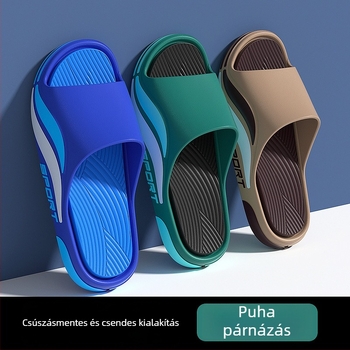 Uniszex PVC papucs kopásálló, rugalmas, vastag talppal; injekciós öntésű gyártás; nyárra, beltéri és kültéri használatra. Márka Monkey Leader.