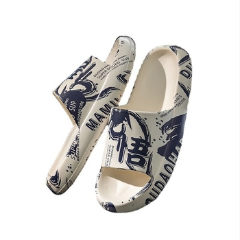 Férfi papucs, PVC felső rész és PVC talp, injektált talp, csúszásmentes, beltéri és kültéri használatra, nyárra.