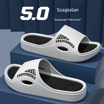 Férfi papucs PVC felsőrésszel, PVC talppal, puha talp, sportos stílus, beltéri és kültéri használat