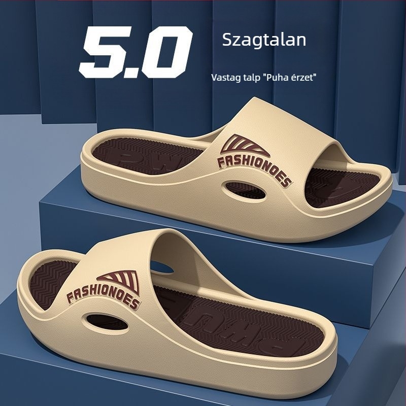 Férfi papucs PVC felsőrésszel, PVC talppal, puha talp, sportos stílus, beltéri és kültéri használat