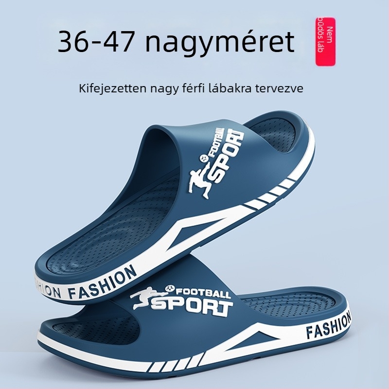Szagtalan férfi szandál csúszásmentes vastag talppal, beltéri és kültéri használatra, extra nagy méret, nyár