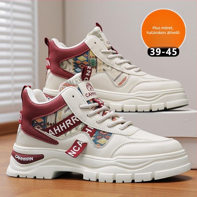 Martin magas szárú bakancs, PU felsőrész, gumi talp, kerek orr, téli modell