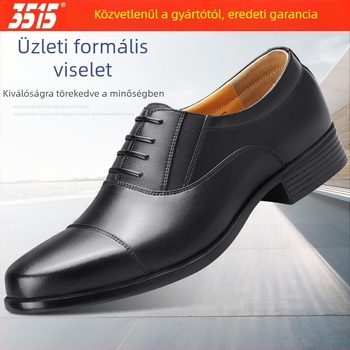 Férfi dress cipő Ultrafilm bőrből, gumitalp, kerek orr, magas felső rész, lélegző és kopásálló.