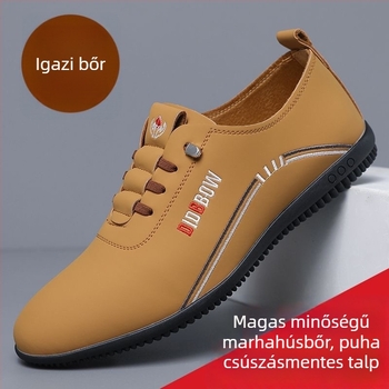Férfiaknak szabadidőcipő szintetikus bőrből — lélegző, csúszásmentes, kopásálló, felsőrész: szintetikus bőr, talp: műanyag