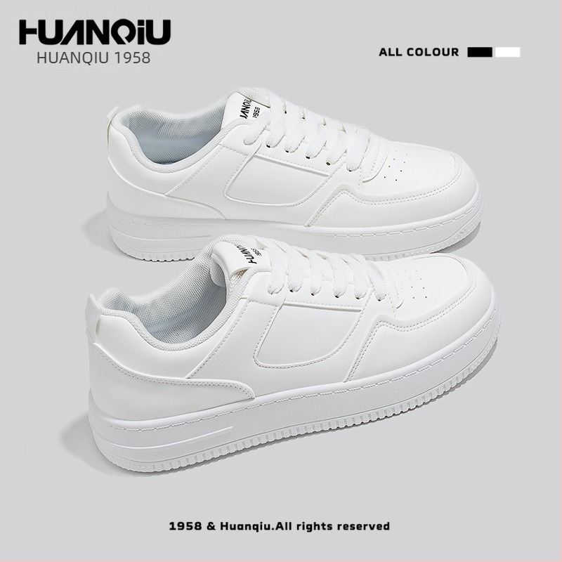Férfi sneaker – kerek orr, műbőr felsőrész, 3–5 cm magas sarok, PVC talp, EVA talpbetét, mindennapi sportcipő