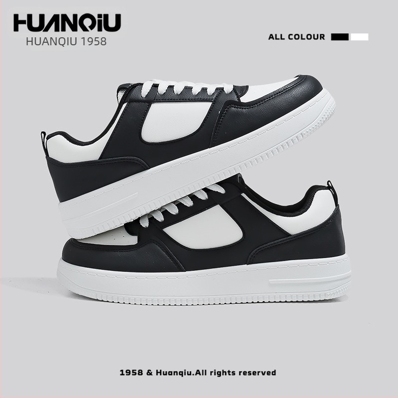 Férfi sneaker – kerek orr, műbőr felsőrész, 3–5 cm magas sarok, PVC talp, EVA talpbetét, mindennapi sportcipő