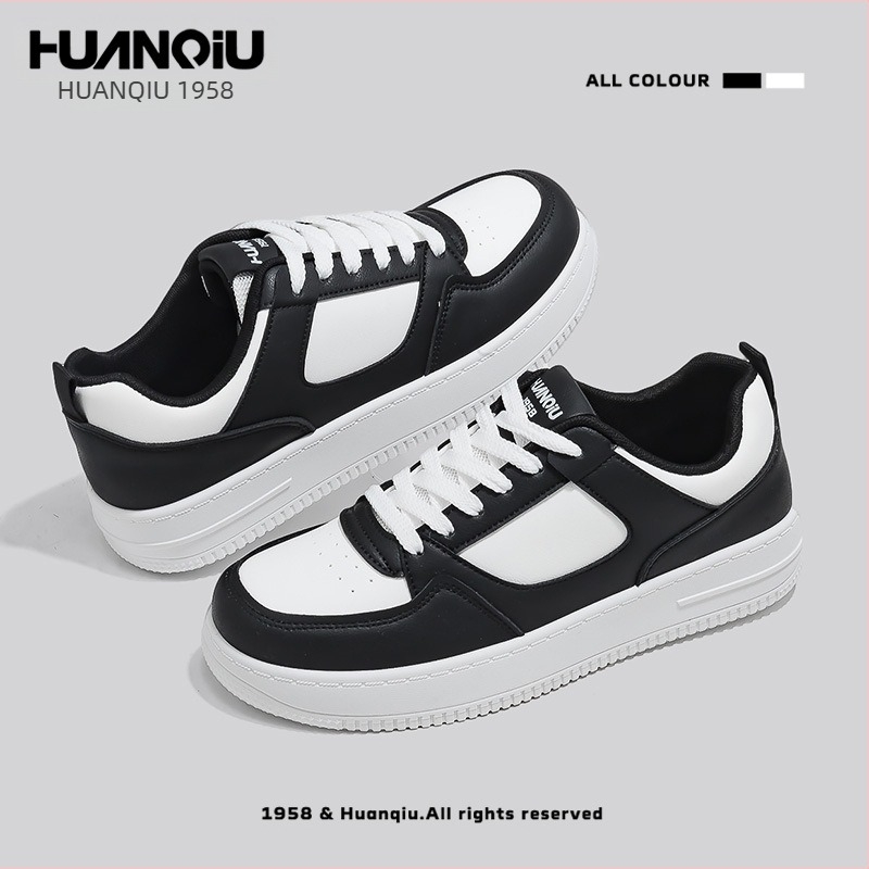 Férfi sneaker – kerek orr, műbőr felsőrész, 3–5 cm magas sarok, PVC talp, EVA talpbetét, mindennapi sportcipő