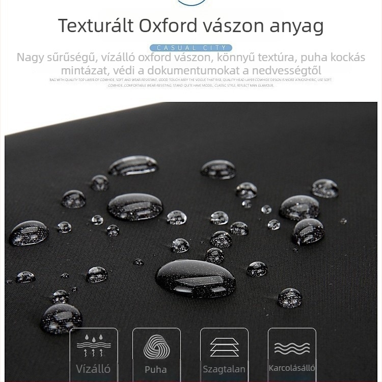 Férfi vízszintes üzleti táska vállon – nylon, légáteresztő, bővíthető, üzleti utazásokhoz