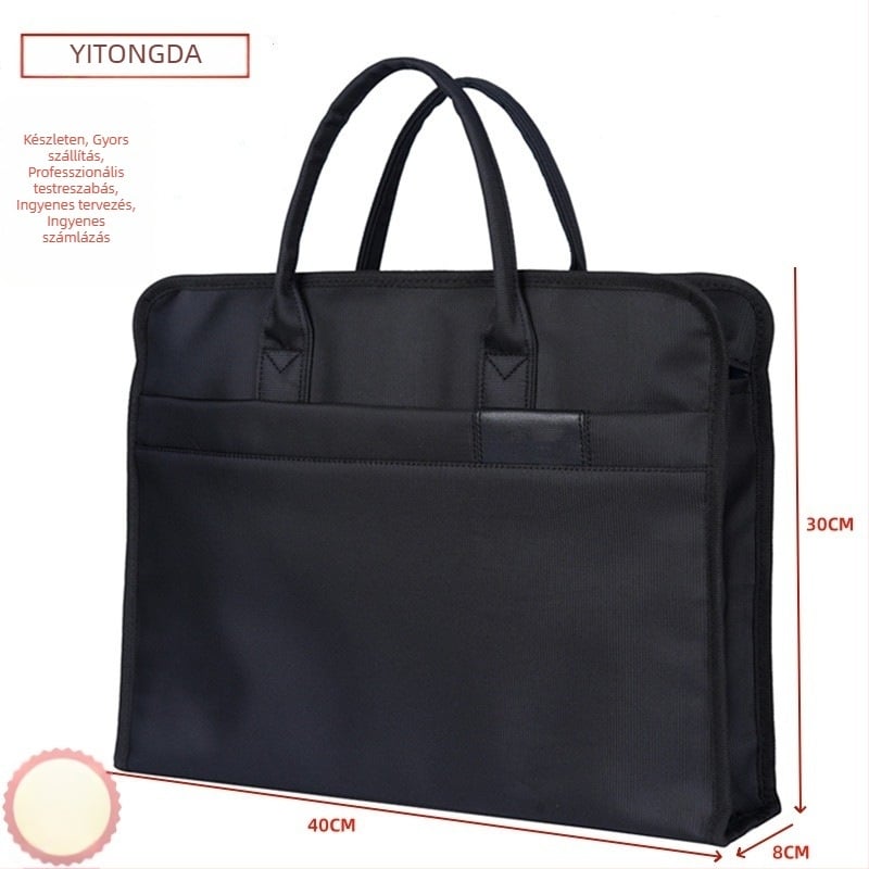 Yishongda Férfi Laptop Táska – Oxford Anyag, Cipzáras Kialakítás, Modell 088, 0,4 kg