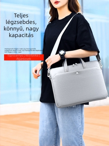 Laptoptáska levegőpárnázással, uniszex, keresztpánttal, 14,1–16 hüvelykes laptopokhoz