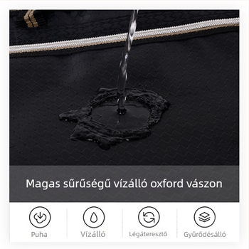 Férfi irodai dokumentumtáska, vízálló Oxford vászonból, kézi hordozás, logóval, könnyű