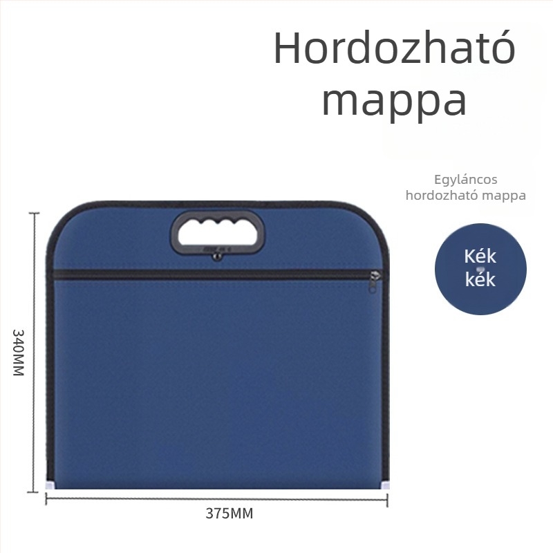 Férfi irodai dokumentumtáska, vízálló Oxford vászonból, kézi hordozás, logóval, könnyű