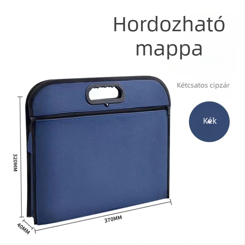 Férfi irodai dokumentumtáska, vízálló Oxford vászonból, kézi hordozás, logóval, könnyű