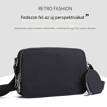 Férfi crossbody táska üzleti dokumentumokhoz – nejlon, kopásálló, bélés poliészter, 2025 ősz megjelenés
