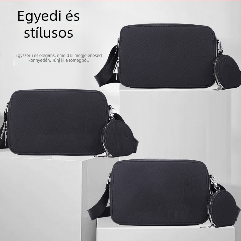 Férfi crossbody táska üzleti dokumentumokhoz – nejlon, kopásálló, bélés poliészter, 2025 ősz megjelenés