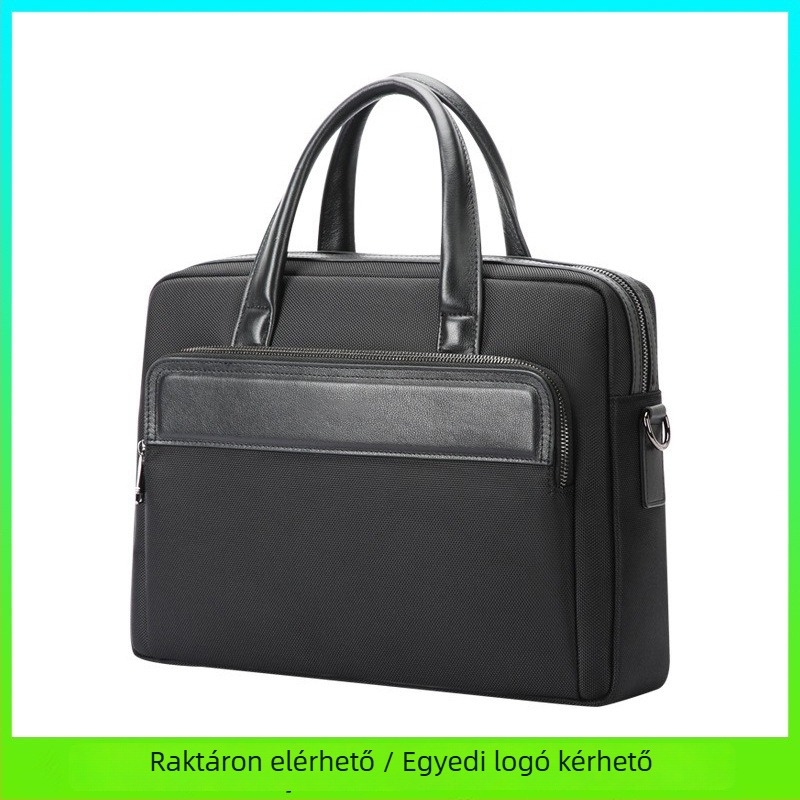 Üzleti laptop-táska nejlonból, vízálló, keresztpántos, Bo Brand