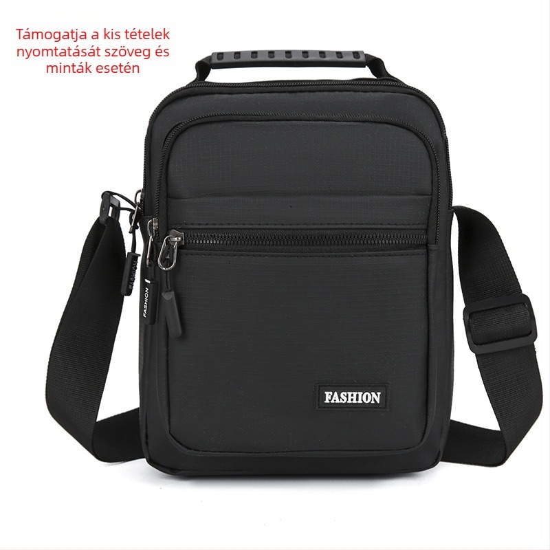 Férfi vállon átívelő táska üzleti elit stílusban, membrán oxford anyagból, vízálló, 8 hüvelykes laptop befogadására alkalmas, ideális üzleti utakhoz.