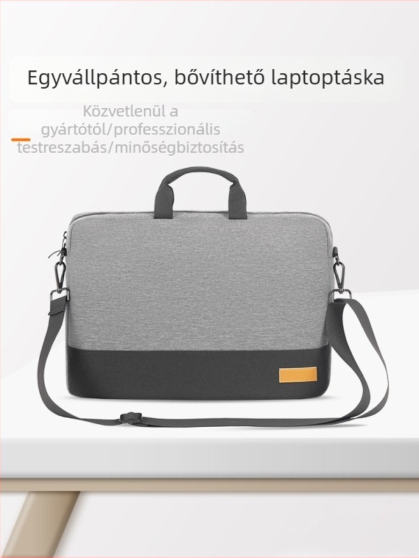 14 hüvelykes uniszex üzleti laptop táska, vízálló és ütésálló védelemmel