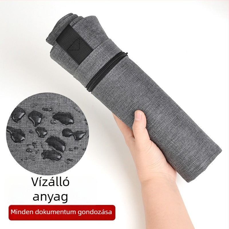 Oxford vászonból készült dokumentumtáska, 14 hüvelykes méretű, cipzárral, nagy kapacitású, könnyű