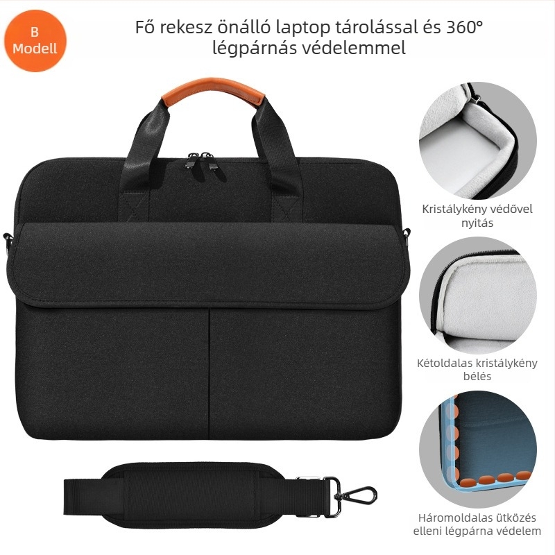 16 hüvelykes laptop táska, nagy kapacitású üzleti aktatáska, vállon átvethető 14 hüvelykes laptophoz