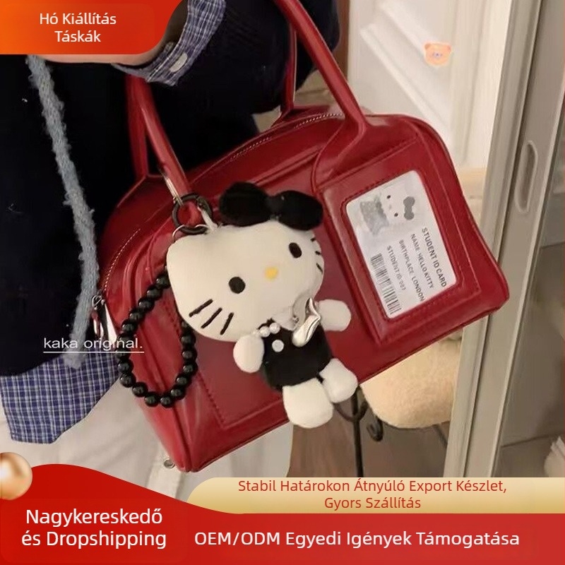 Női kézitáska – városi minimalist stílus, PU anyag, horizontális négyzet alakú forma, cipzáras nyitás, poliészter bélés.