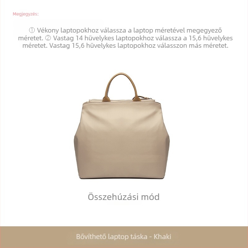 Női laptop­táska, nagy kapacitású, hétköznapi üzleti stílusú keresztpántos válltáska, 13,3/14/15,6 hüvelyk