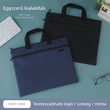 Hordozható Oxford vászon üzleti irattáska cipzárral (Anyag: Oxford vászon; Zárás: cipzár; Forma: hordozható)