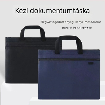 Hordozható Oxford vászon üzleti irattáska cipzárral (Anyag: Oxford vászon; Zárás: cipzár; Forma: hordozható)