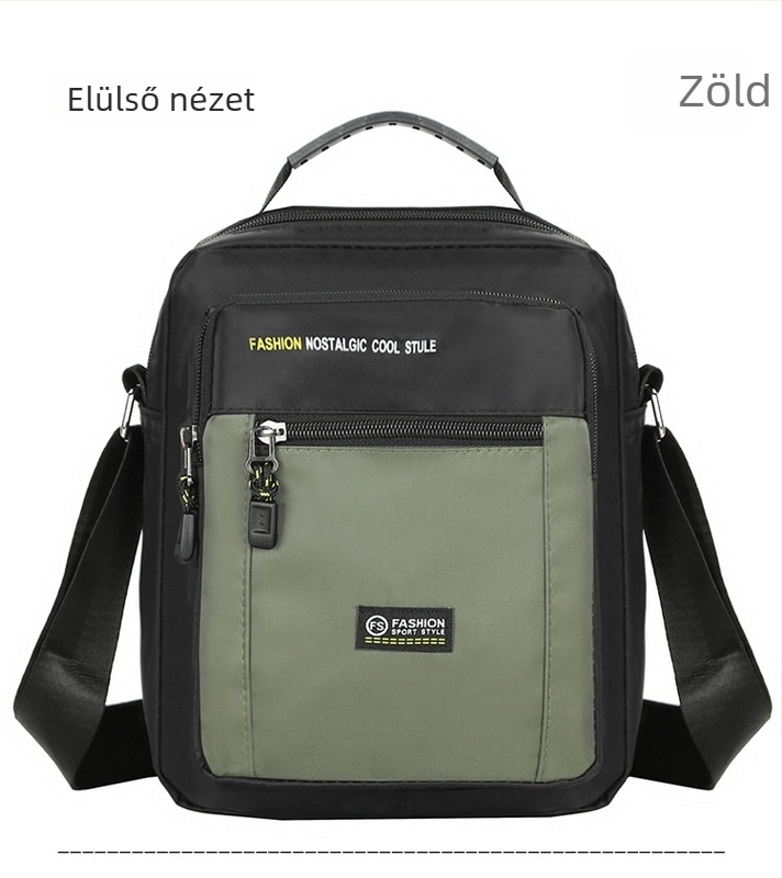 Férfi Oxford vászon vállon átvetős táska, városi minimalist stílus, több rekesz, 8 hüvelykes laptop befogadása, mindennapi használatra
