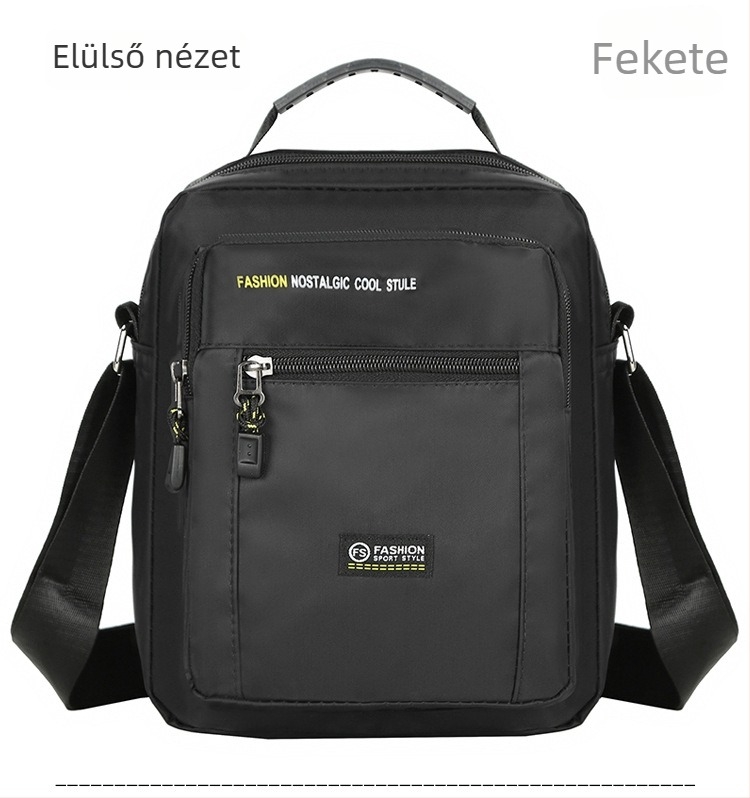 Férfi Oxford vászon vállon átvetős táska, városi minimalist stílus, több rekesz, 8 hüvelykes laptop befogadása, mindennapi használatra